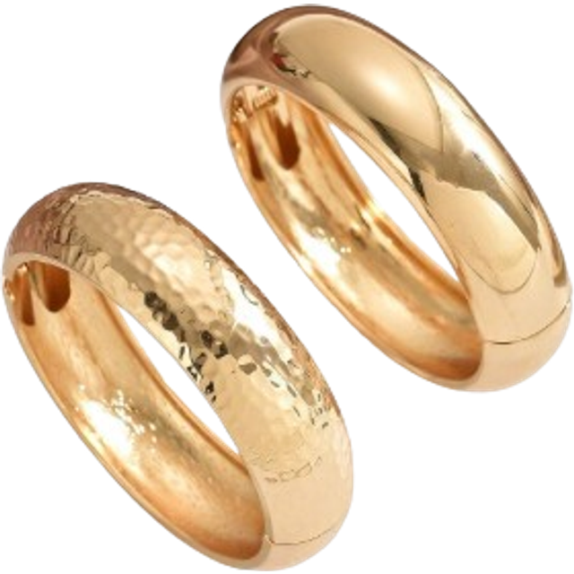 SHEIN 1pair (2pcs) Gold Tone Smooth & Snake Skin Patterned Metal Bangle Bracelets With Overlapping Visual Effect, Alloy, And Fashionable For Couple&#39;s Date,