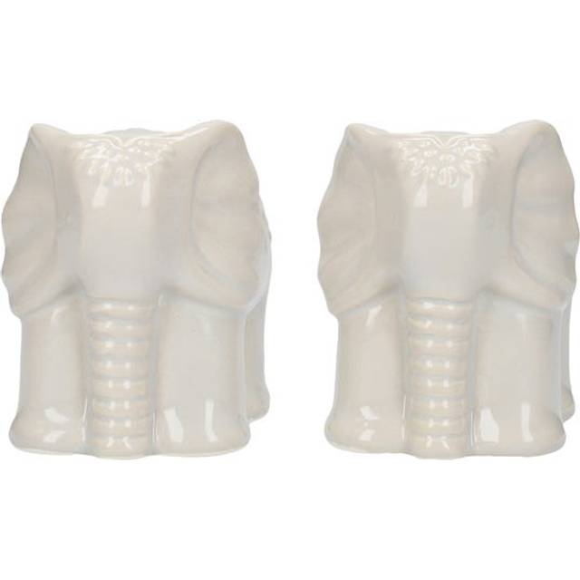 Set of 2 Elephant Salt & Pepper Shakers - Grey