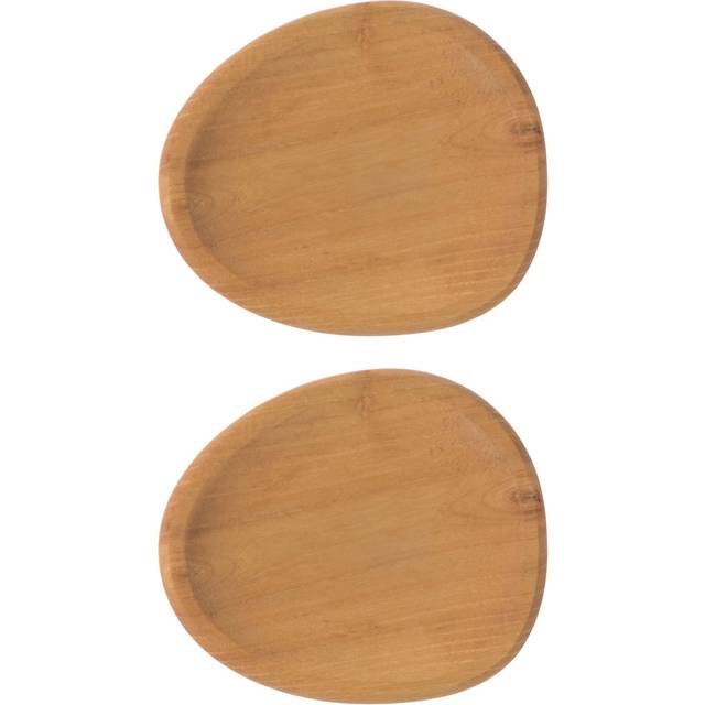 Aida Raw partyplate 13x11.4 cm 2-pack Wood