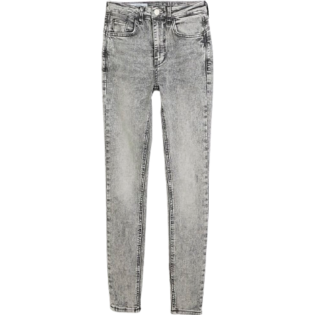 River Island Womens Grey High Rise Super Skinny Jeans - 8L