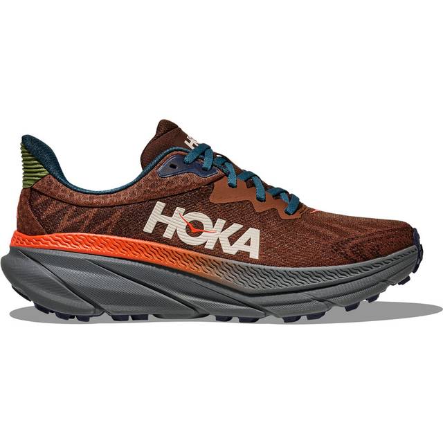 HOKA Challenger 7 Trail Running Shoes - Mineral Brown/Asteroid - UK 7