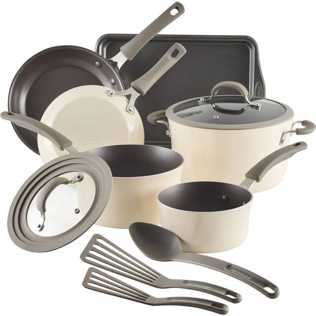 Cook + Create Nonstick Cookware Sets - 11-Piece / Almond