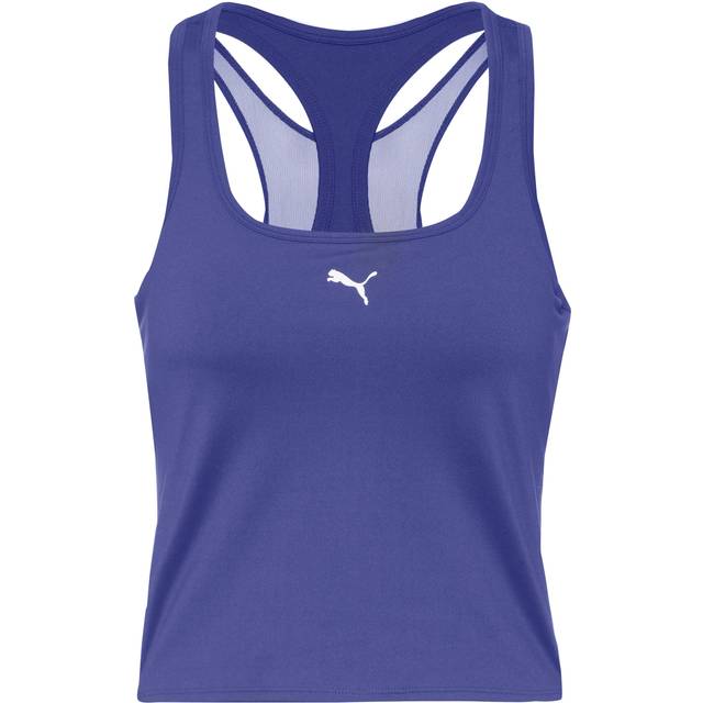 Women's Puma CLOUDSPUN Mesh 2-in-1 Tank, Blue, Size S, Clothing