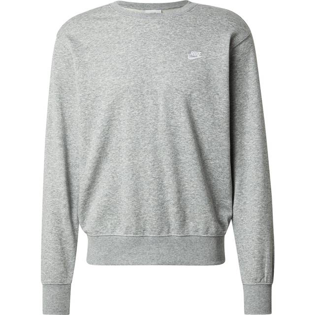 Nike Club Men's French Terry Crew - Grey - Cotton/Polyester - XXL