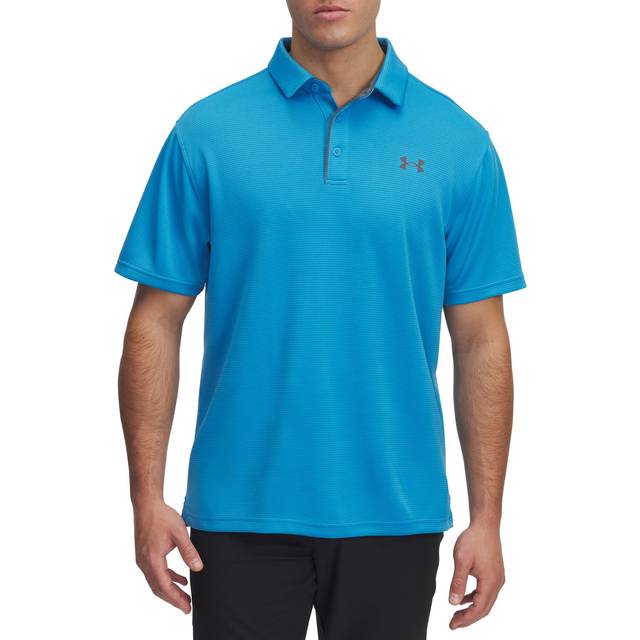 UNDER ARMOUR Mens Golf Tech Polo - Blue, Ether Blue / / Pitch Gray, Size S, Men