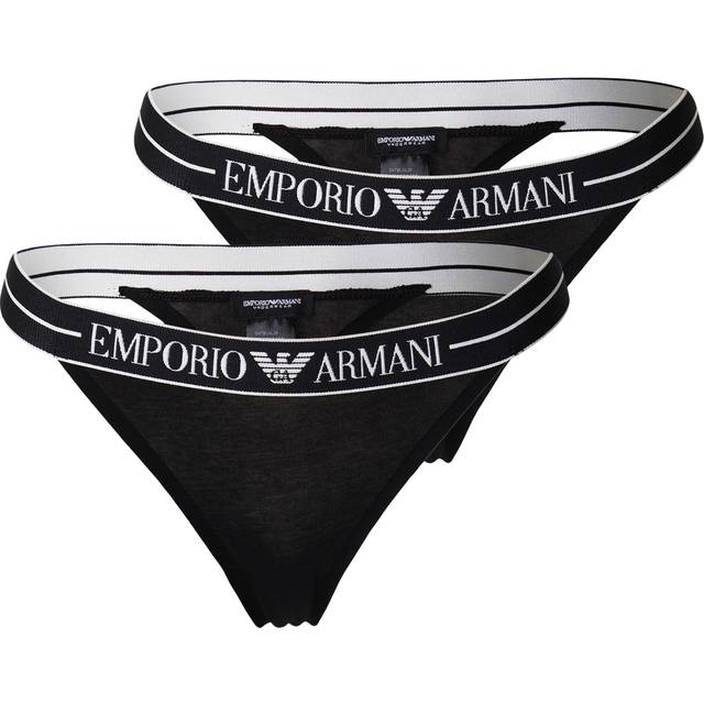 Emporio Armani  Tanga briefs 2-PACK T-THONG  - EU L - Black - EU L