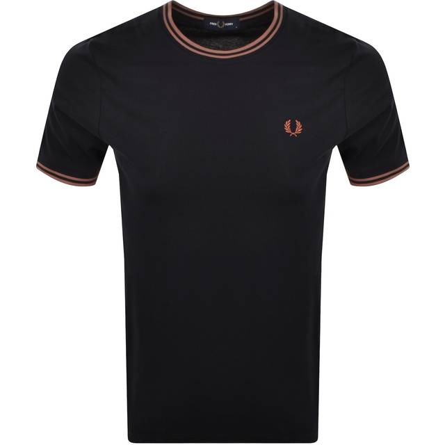 Men's Fred Perry Mens Twin Tipped T-Shirt S/S 25 - Black - Size: 40/Regular