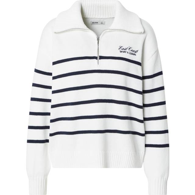 Oversized Half-Zip Graphic Sweater