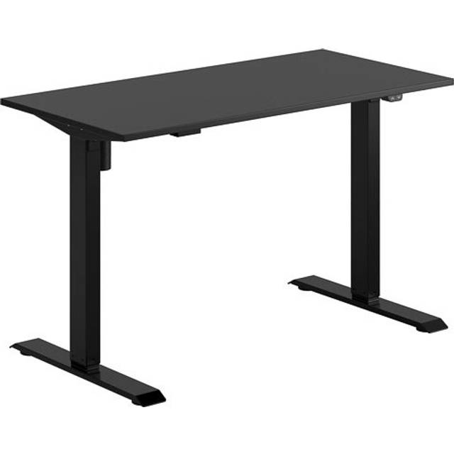 Höj och sänkbart skrivbord, 1-motorigt, svart stativ, svart bordsskiva 120x60cm