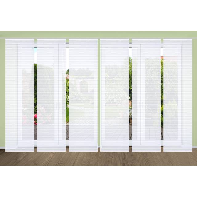 Roahn Polyester Semi Sheer Track Insert Sliding Panel - White (60cm W X 245cm H)