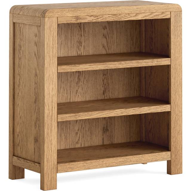 Muscotah Sussex Oak Low Bookcase - Brown (80cm H X 75cm W X 34cm D)