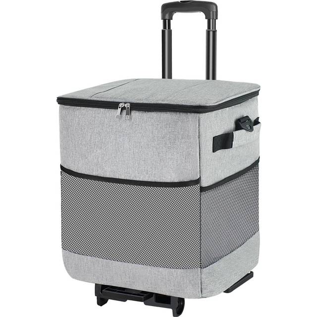 Ebern Designs 40L Picnic Tote Bag Cooler with wheels in Grey (40L)