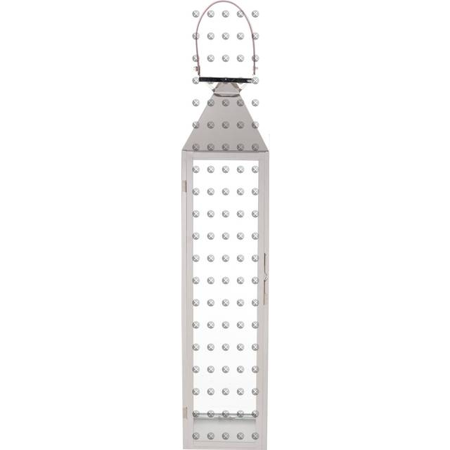Metal Lantern - Silver (81cm H x 19cm W x 81cm D)
