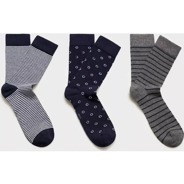Mango Trira Socks, Pack of 3, Grey