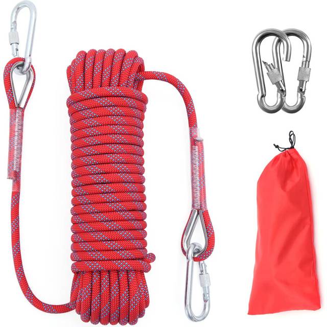Outdoor Climbing Rope 12MM Diameter 10M(32ft) 20M(64ft) Static Rock Cl