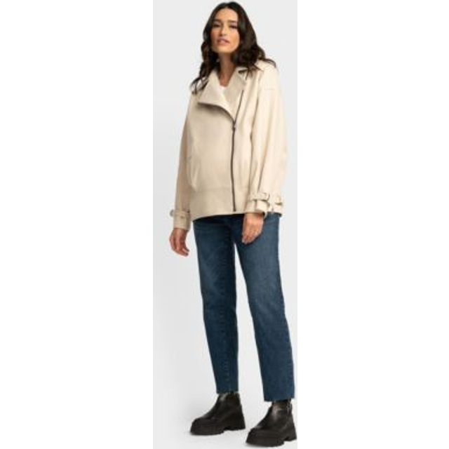 Oversized Maternity Biker Jacket