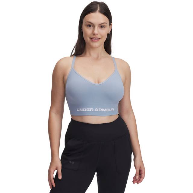 Under Armour Vanish Seamless Women's Low Sports Bra Harbor Blue / White XS