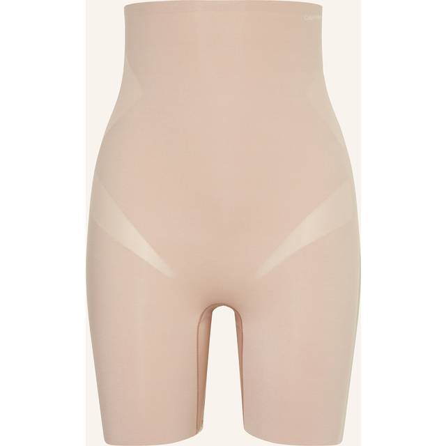 Calvin Klein Stay-Put Stretch Mid-Thigh Shapewear Shorts, Natural