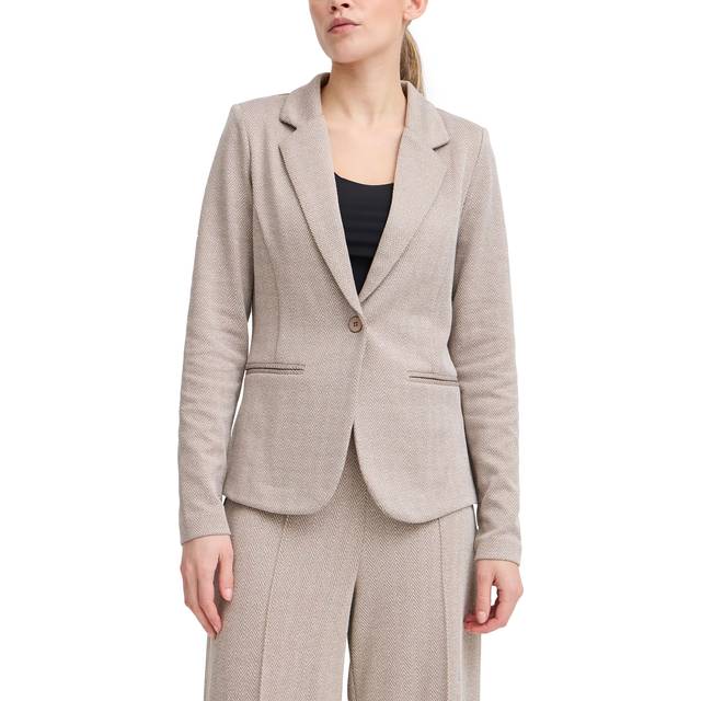Women's blazer Ichi Ihkate Jacquard Bl4 - Marron