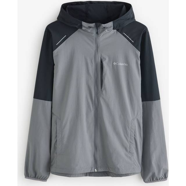 Columbia Men's Tech Nylon Hooded Jacket - Black/Grey, Black, Size S, Men