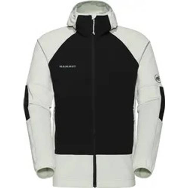 Mammut Massone Midlayer Hooded Jacket Fleecejacka Herr Storlek L Färg svart/grå