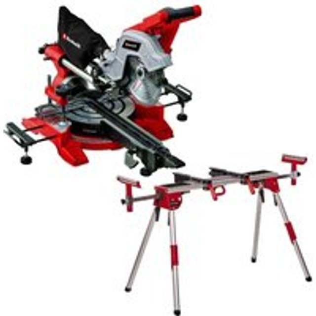 Sliding Mitre Saw 216mm Double Bevel Dual Sided 240v +Laser + 1610 Stand - Einhell