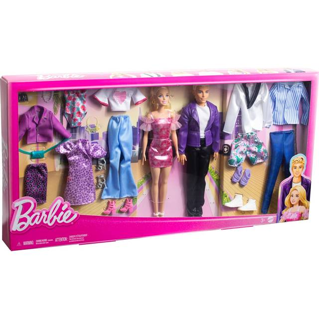 Barbie Doll and Ken Doll Fashion Set with Clothes and Accessories  Dre