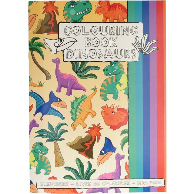 Dinosaur Colouring Book With Stickers A4