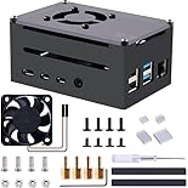 Raspberry Pi 4 Metal Case For Raspberry Pi Low-profile CPU Cooler,Raspberry Pi Horizontal ICE Tower Cooler (Only for Pi 4) (Pi And Fan NOT Included)