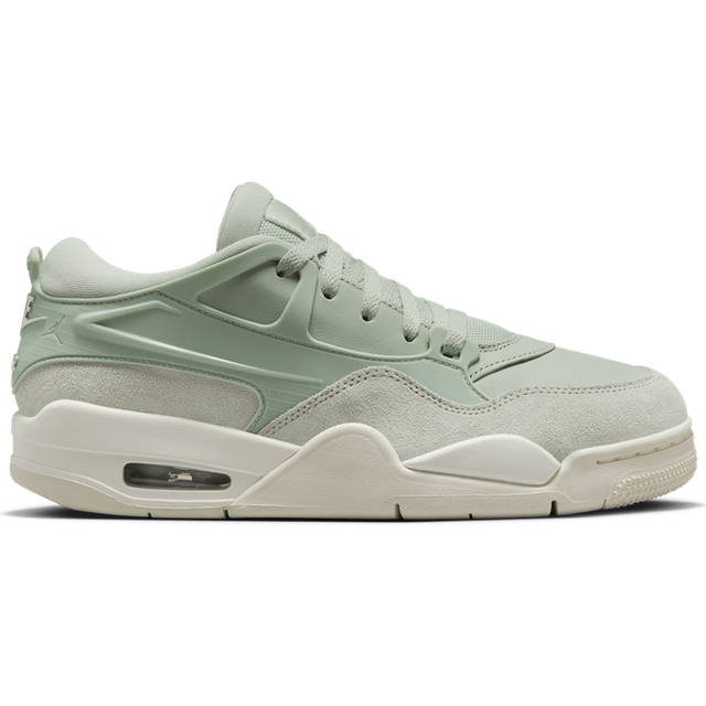 Nike – Air Jordan – 4 Retro – Gröna och gräddvita sneakers-Vit/a