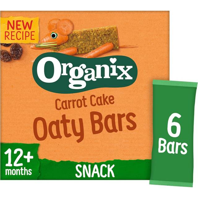 Organix Carrot Cake Soft Oaty Bars 12+ Months 6 x 23g (138g)