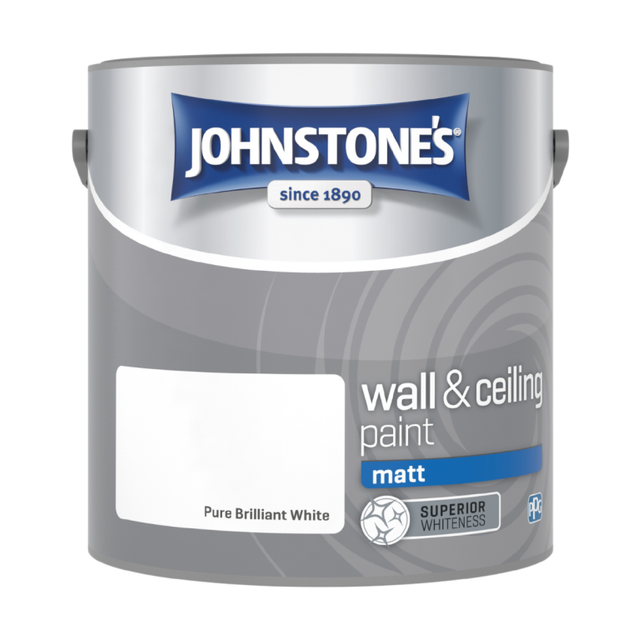Johnstones Matt Emulsion Paint - Brilliant White / 6l