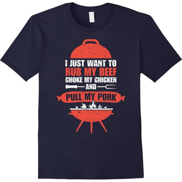 (XXXL) Rub My Beef Pull My Pork â Barbecue BBQ Meat Lovers T-Shirt-Father's Day