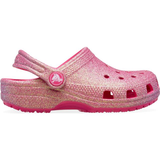 Crocs Girls Classic Glitter Clogs UK Size 2 (EU 33-34)
