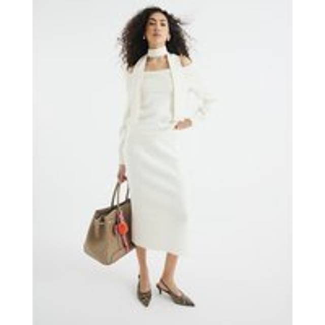 River Island Womens Cream Maxi Pencil Skirt - L