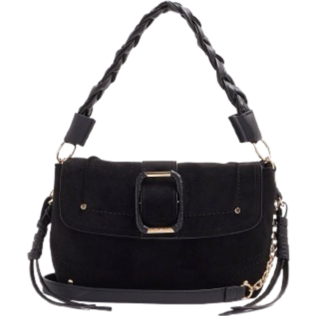 River Island Womens Black Buckle Shoulder Bag - One Size