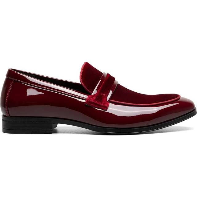 Stacy Adams Men's Spratley Moc Toe Saddle Loafers Burgundy - Size: 8.5 D-Width - Dark Red - 8 1/2 D-Width