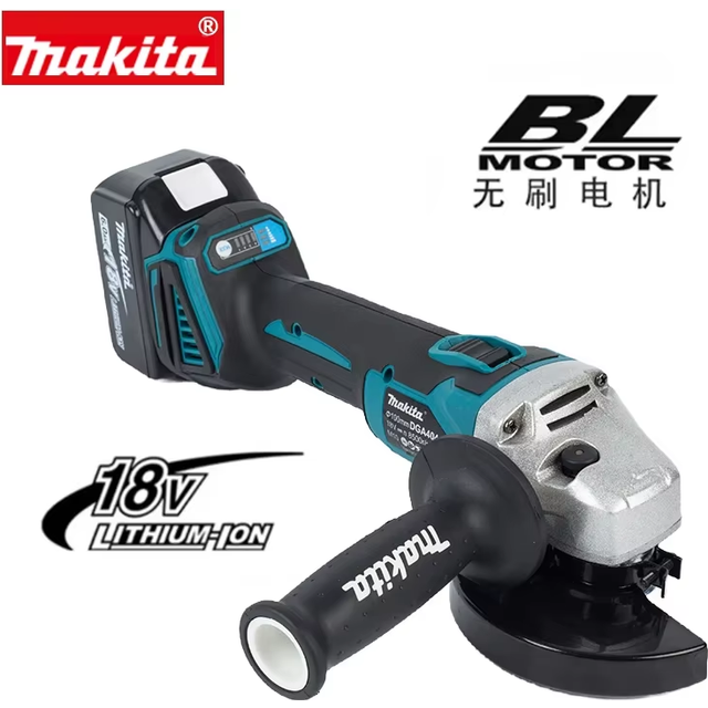 Makita DGA404 18V 125mm brushless lithium battery with multiple electric grinders, angle grinders, - 1PCS 6.0Ah