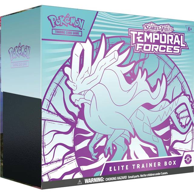 TCG: Scarlet & VioletâTemporal Forces Elite Trainer Box â Walking Wake (1 Full-Art Flutter Mane Promo Card, 9 Boosters & Premium Accessories)