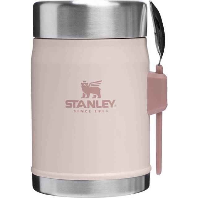Stanley Classic Food Jar and Spork 14 oz | Vacuum Insulated Thermos Food Container | Wide Mouth Screw On Lid | Packable for Travel | Stainless Steel w