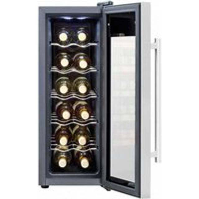 Baridi 12 Bottle Wine Cooler with Digital Touch Screen Controls & LED Light, Stainless Steel - DH74
