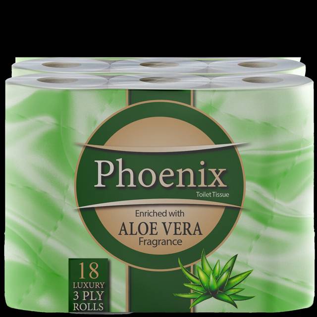 18 Roll Bulk Buy - Quilted 3 Ply Aloe Vera Fragranced Toilet Rolls