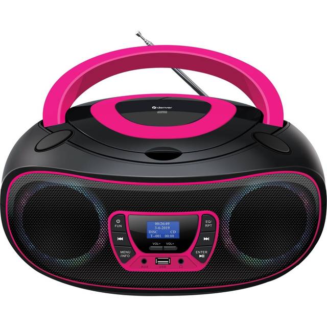 CD-radio Denver TDB-212P DAB+, DAB, FM Svart, Rosa