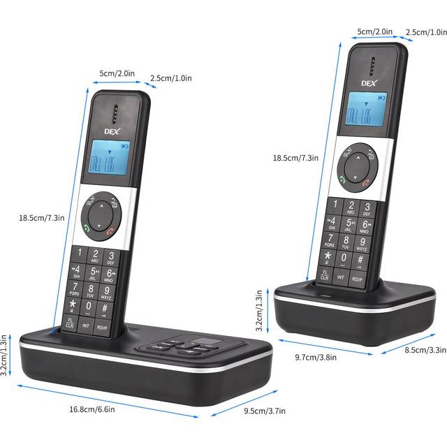 Bisofice D1002 TAM-D 2-Handset Cordless Phone with Answering Machine Caller IDCall Waiting 1.6 US-B black