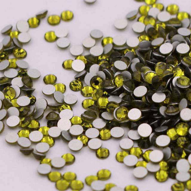 Glitter Crystal AB Flatback Clear Non Hot Fix Nail Art Rhinestones Decorations