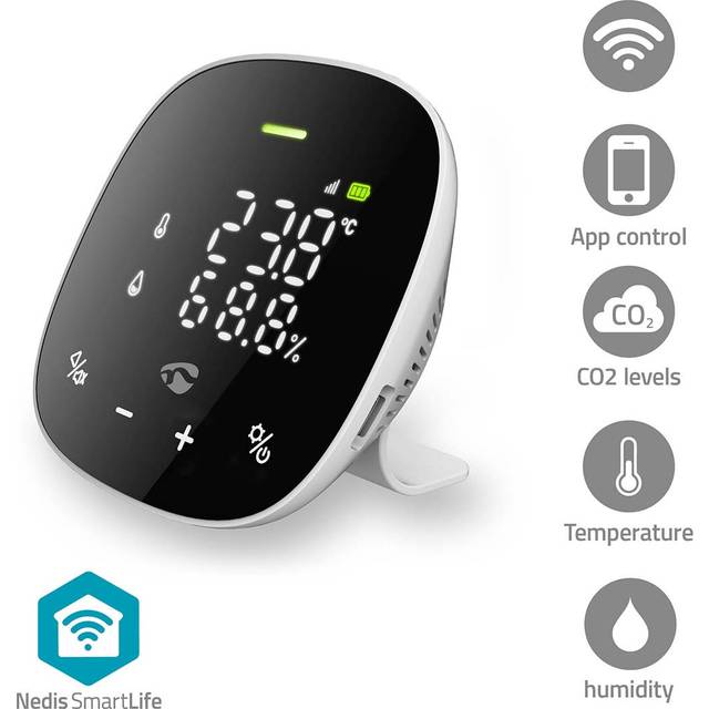 Nedis SmartLife luftkvalitetsmätare med Wi-Fi