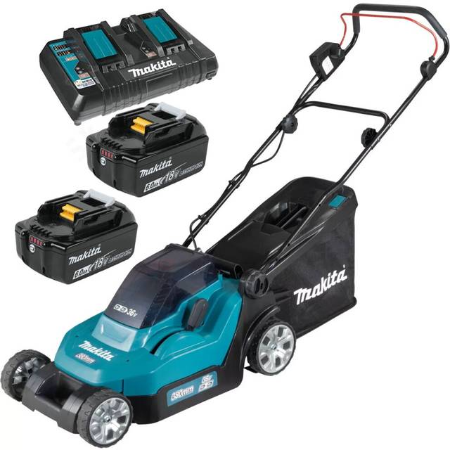 DLM382 18v / 36v lxt Cordless Lithium Battery Lawn Mower 2 x 6.0ah - Makita