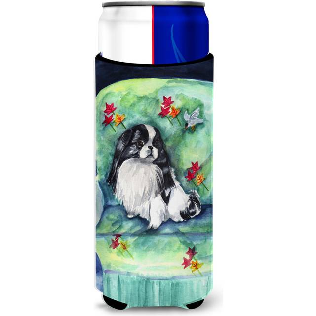 Japanese Chin in Momma's Chair Ultra Beverage Insulators for slim cans 7034MUK