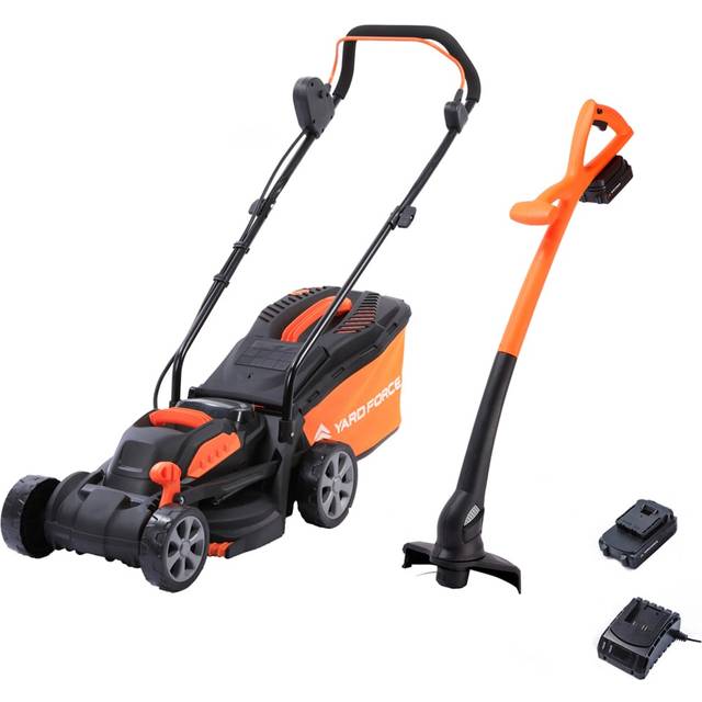 Yard Force LM C33B LT C25B UK 20V Cordless 33cm Lawnmower with Charger - Black - 37.2 x 39.7 x 60.5cm