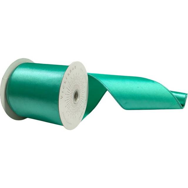 Vickerman QTX241142 4 in. x 10 Yards Teal Satin Ribbon